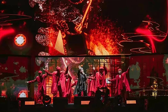 周杰伦新加坡演唱会，OD·综合体育大屏闪耀全场！